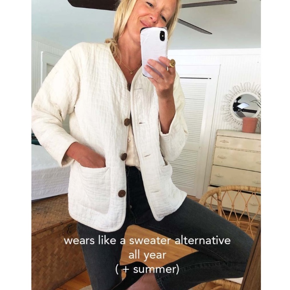 Emerson Fry Quilted Jacket- Cloud White